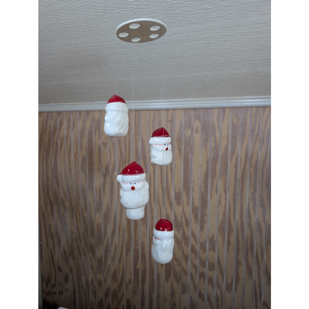 Vintage Christmas Santa Head Mobile - Picture 3 of 7